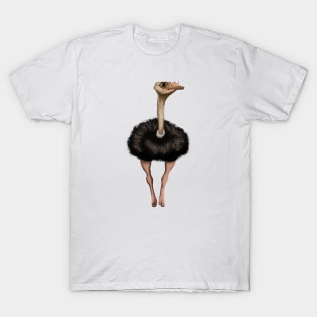 Cute Ostrich Drawing T-Shirt by Play Zoo